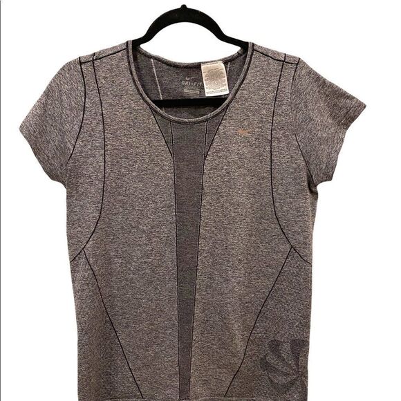 Nike Dri-Fit Stretch Running Top Grey Run Fast Fearless Crew Neck Athletic XL - Picture 1 of 10